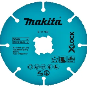 Makita - E-11760 - Disco de corteacero inoxidable, 115x22,2x2mm, 1 cada